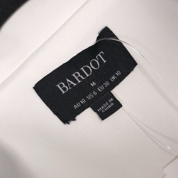 Bardot New Marcella Corset Blazer MEDIUM Orchid White Asymmetric Top Jacket - Picture 2 of 15